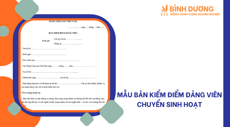 Mẫu bản kiểm điểm đảng viên xin chuyển sinh hoạt đảng và hướng dẫn cách viết