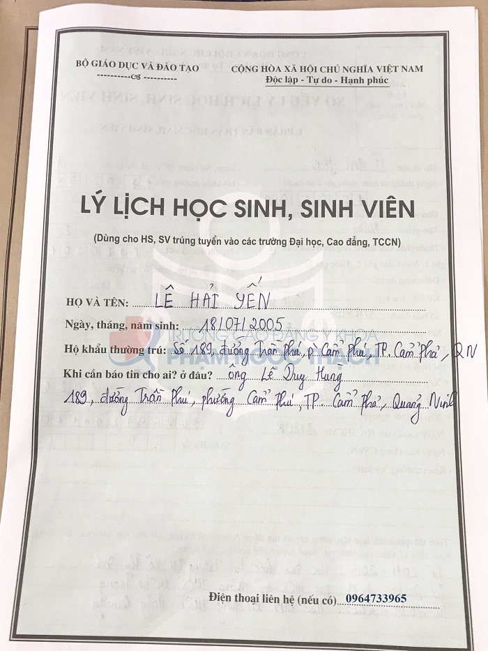 Bản mẫu sơ yếu lý lịch học sinh sinh viên chuẩn nhất, tải mẫu sơ yếu lý lịch sinh viên Ở Đâu