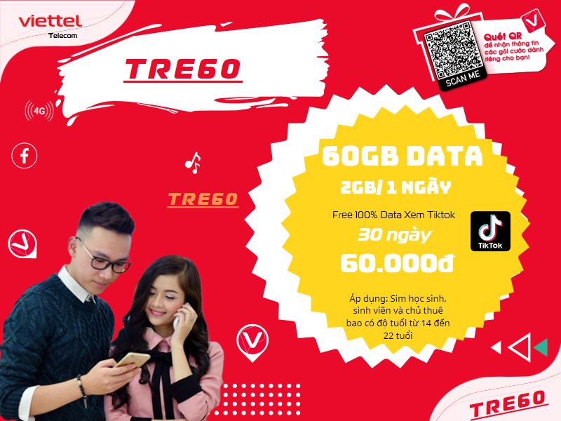 Đăng ký gói 4g viettel cho học sinh sinh viên 2024, các gói data 4g viettel cho sim học sinh 2023